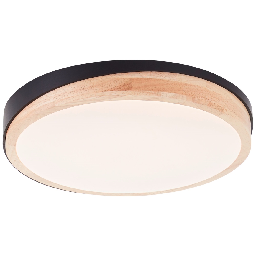 Brilliant - Світлодіодний стельовий світильник з регулюванням яскравості BAARLO LED/24W/230V діаметр 35 см чорний/каучукове дерево - FSC сертифіковано