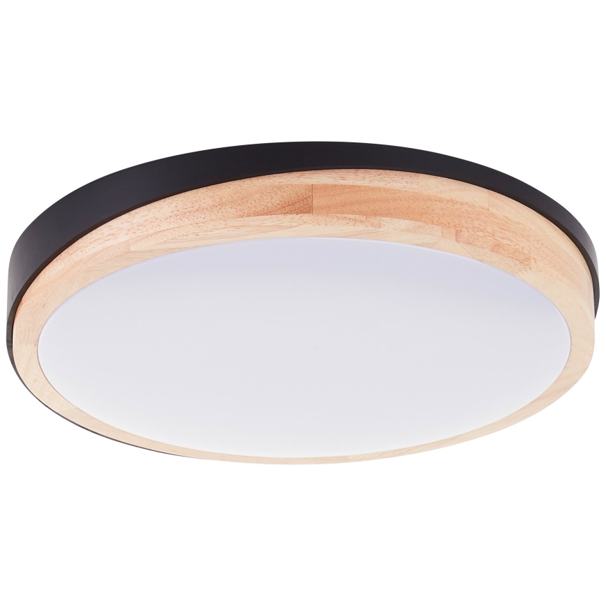 Brilliant - Світлодіодний стельовий світильник з регулюванням яскравості BAARLO LED/24W/230V діаметр 35 см чорний/каучукове дерево - FSC сертифіковано