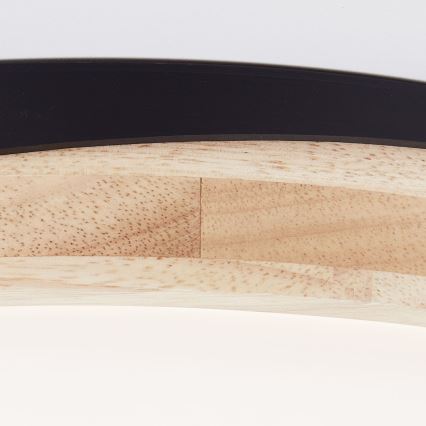 Brilliant - Світлодіодний стельовий світильник з регулюванням яскравості BAARLO LED/24W/230V діаметр 35 см чорний/каучукове дерево - FSC сертифіковано