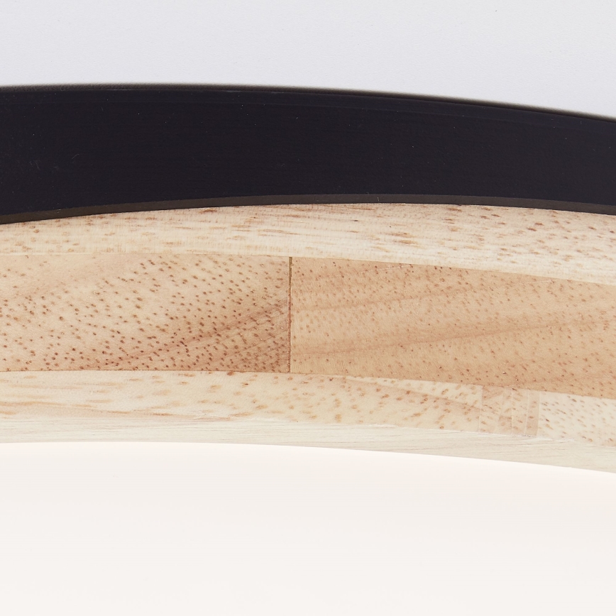 Brilliant - Світлодіодний стельовий світильник з регулюванням яскравості BAARLO LED/24W/230V діаметр 35 см чорний/каучукове дерево - FSC сертифіковано