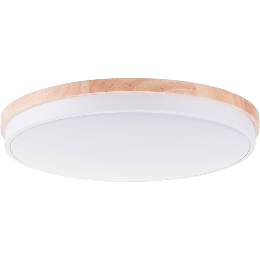 Brilliant - Світлодіодний стельовий світильник з регулюванням яскравості BAARLO LED/36W/230V 3000-6500K діаметр 50 см білий/каучукове дерево + пульт дистанційного керування - FSC сертифіковано