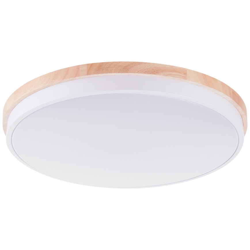 Brilliant - Світлодіодний стельовий світильник з регулюванням яскравості BAARLO LED/36W/230V 3000-6500K діаметр 50 см білий/каучукове дерево + пульт дистанційного керування - FSC сертифіковано