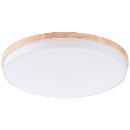 Brilliant - Світлодіодний стельовий світильник з регулюванням яскравості BAARLO LED/36W/230V 3000-6500K діаметр 50 см білий/каучукове дерево + пульт дистанційного керування - FSC сертифіковано