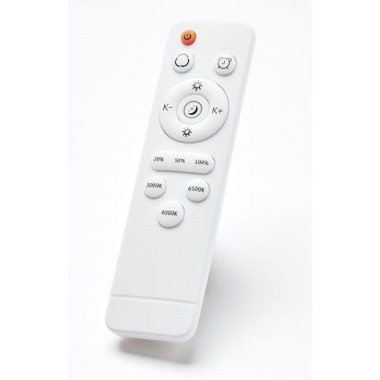 Brilliant - Світлодіодний стельовий світильник з регулюванням яскравості BAARLO LED/36W/230V 3000-6500K діаметр 50 см білий/каучукове дерево + пульт дистанційного керування - FSC сертифіковано