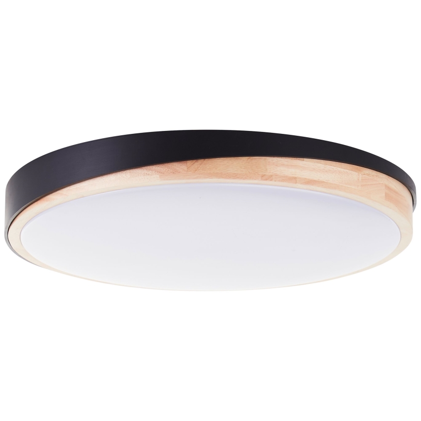 Brilliant - Світлодіодний стельовий світильник з регулюванням яскравості BAARLO LED/36W/230V 3000-6500K діаметр 50 см чорний/каучукове дерево + пульт дистанційного керування - FSC сертифіковано