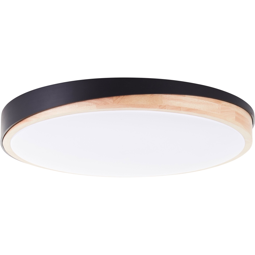 Brilliant - Світлодіодний стельовий світильник з регулюванням яскравості BAARLO LED/36W/230V 3000-6500K діаметр 50 см чорний/каучукове дерево + пульт дистанційного керування - FSC сертифіковано