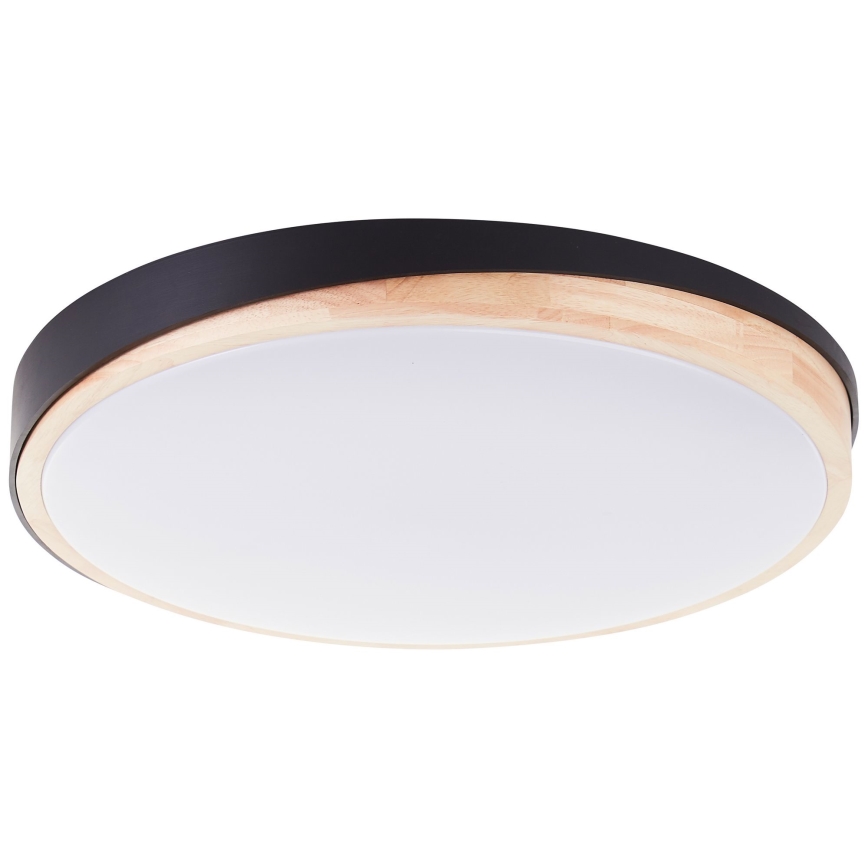 Brilliant - Світлодіодний стельовий світильник з регулюванням яскравості BAARLO LED/36W/230V 3000-6500K діаметр 50 см чорний/каучукове дерево + пульт дистанційного керування - FSC сертифіковано