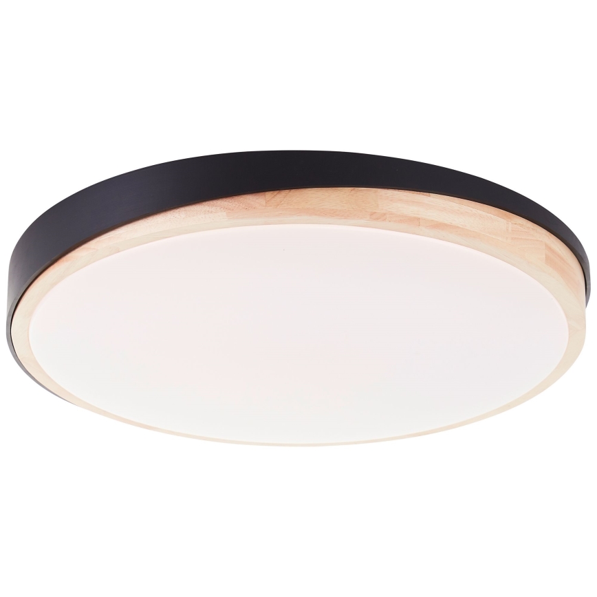 Brilliant - Світлодіодний стельовий світильник з регулюванням яскравості BAARLO LED/36W/230V 3000-6500K діаметр 50 см чорний/каучукове дерево + пульт дистанційного керування - FSC сертифіковано