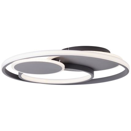 Brilliant - Світлодіодний стельовий світильник з регулюванням яскравості RUNDA LED/50W/230V 3000-6500K чорний + пульт дистанційного керування
