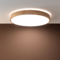 Brilliant - LED стельовий світильник з регулюванням яскравості SLIMLINE LED/60W/230V 3000-6500K діаметр 45 см з гевеєвої деревини + пульт дистанційного керування