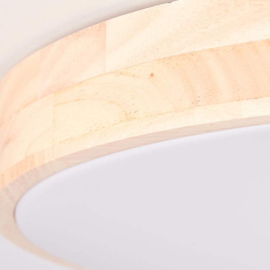 Brilliant - LED стельовий світильник SLIMLINE, з регульованою яскравістю, LED/60 Вт/230 В, 3000–6500 К, діаметр 45 см, гевея + пульт дистанційного керування