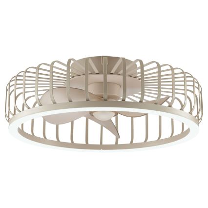 Brilliant - LED стельовий світильник з вентилятором CAPO LED/36W/230V 2700-6500K з регульованою яскравістю, діаметр 48 см, бежевий + пульт дистанційного керування