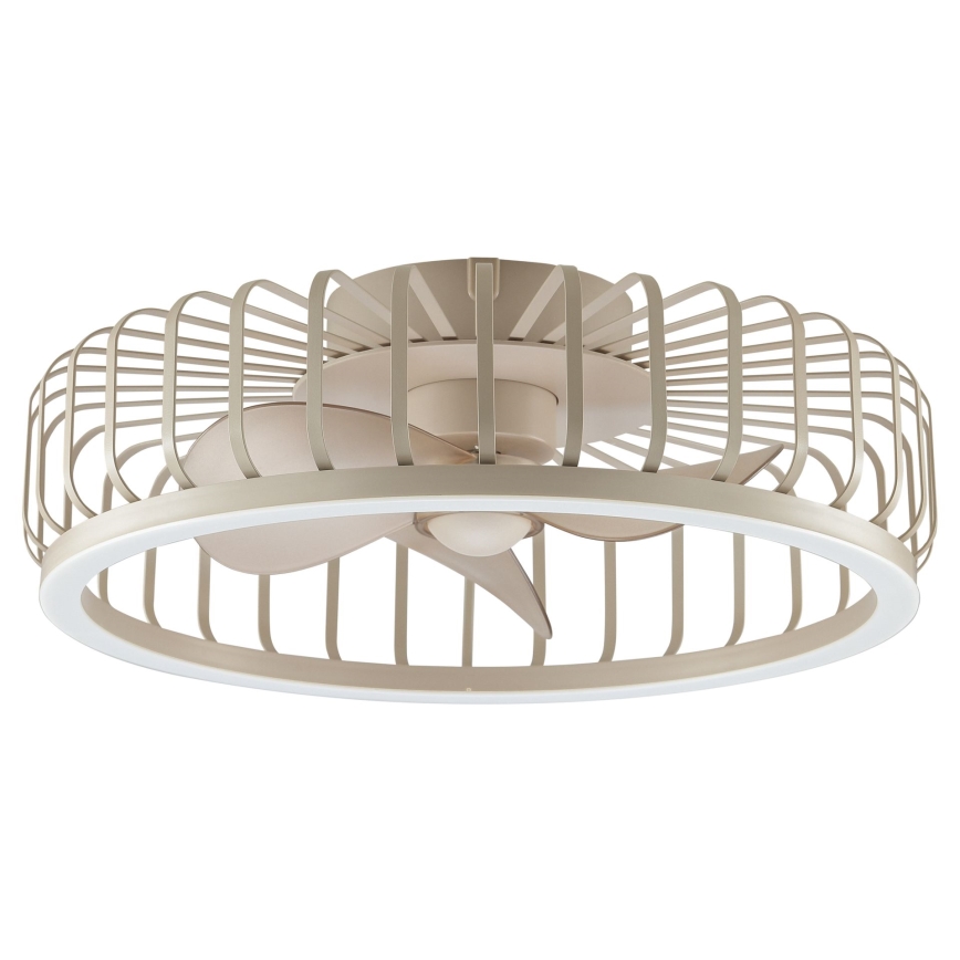 Brilliant - LED стельовий світильник з вентилятором CAPO LED/36W/230V 2700-6500K з регульованою яскравістю, діаметр 48 см, бежевий + пульт дистанційного керування
