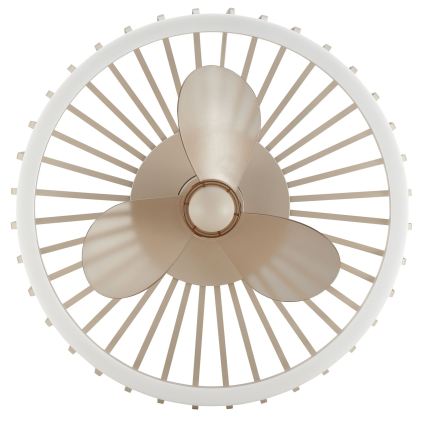 Brilliant - LED стельовий світильник з вентилятором CAPO LED/36W/230V 2700-6500K з регульованою яскравістю, діаметр 48 см, бежевий + пульт дистанційного керування