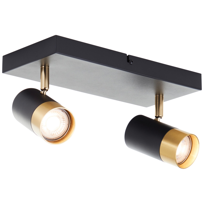 Brilliant - LED точковий світильник VIGOLO 2xGU10/5W/230V чорний/золотий