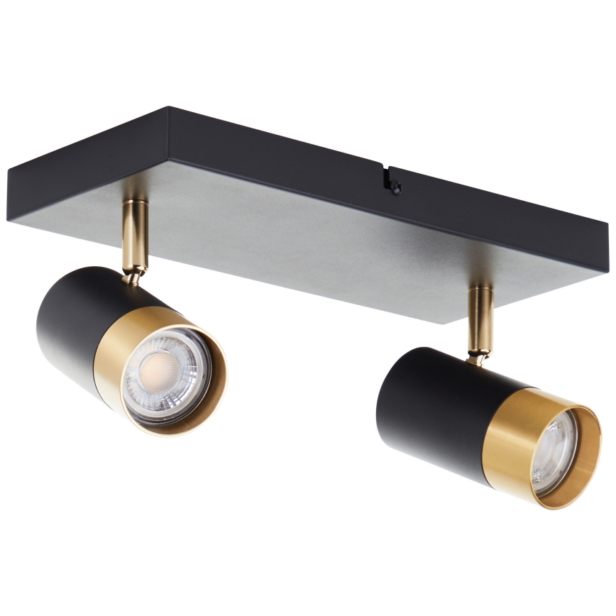 Brilliant - LED точковий світильник VIGOLO 2xGU10/5W/230V чорний/золотий