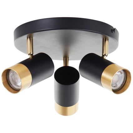 Brilliant - LED точковий світильник VIGOLO 3xGU10/5W/230V чорний/золотий