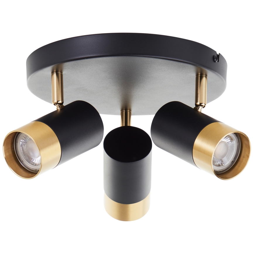 Brilliant - LED точковий світильник VIGOLO 3xGU10/5W/230V чорний/золотий