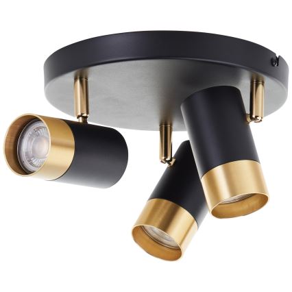 Brilliant - LED точковий світильник VIGOLO 3xGU10/5W/230V чорний/золотий
