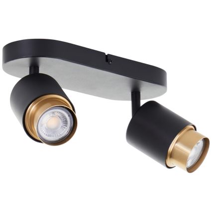 Brilliant - LED точковий світильник COVELO 2xGU10/5W/230V чорний/золотий