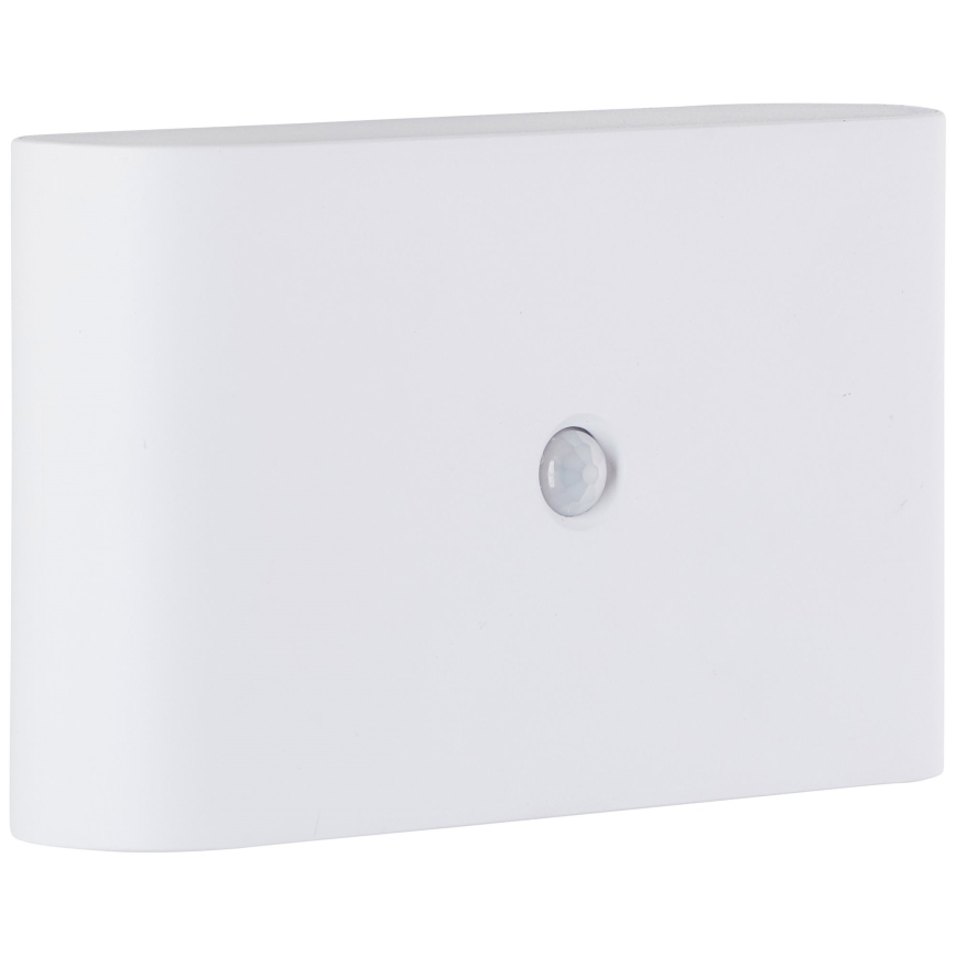 Brilliant - Светильник настенный уличный с датчиком, аккумуляторный, LED XINO LED/3W/5V 3600 mAh IP44, белый
