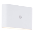 Brilliant - LED Вуличний акумуляторний настінний світильник з датчиком XINO LED/3W/5V IP44 білий