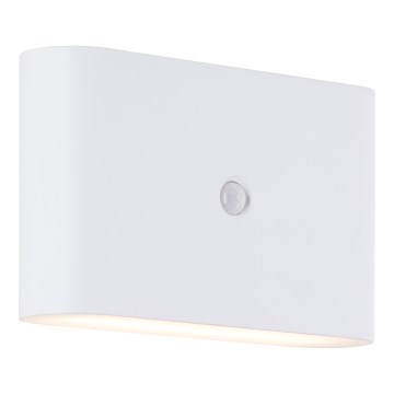 Brilliant - LED Вуличний акумуляторний настінний світильник з датчиком XINO LED/3W/5V IP44 білий