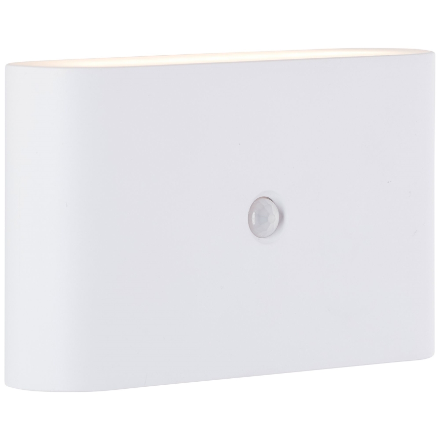 Brilliant - LED Вуличний акумуляторний настінний світильник з датчиком XINO LED/3W/5V IP44 білий