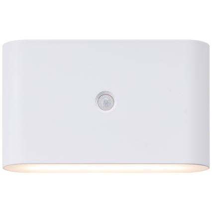 Brilliant - LED Вуличний акумуляторний настінний світильник з датчиком XINO LED/3W/5V IP44 білий