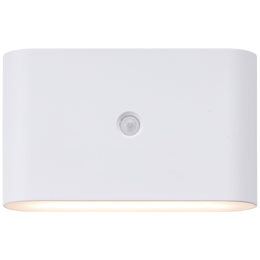 Brilliant - LED Вуличний акумуляторний настінний світильник з датчиком XINO LED/3W/5V IP44 білий