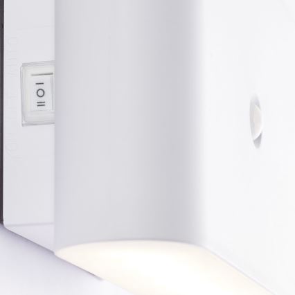 Brilliant - LED Вуличний акумуляторний настінний світильник з датчиком XINO LED/3W/5V IP44 білий