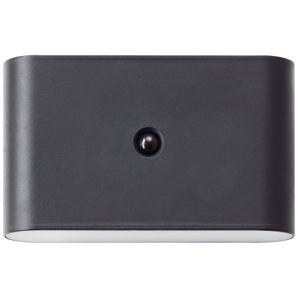 Brilliant - LED Вуличний акумуляторний настінний світильник з датчиком XINO LED/3W/5V IP44 чорний