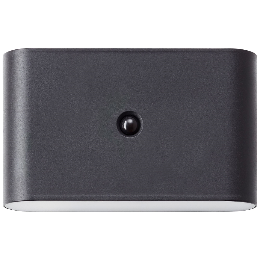 Brilliant - LED Вуличний акумуляторний настінний світильник з датчиком XINO LED/3W/5V IP44 чорний