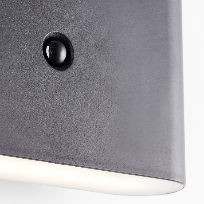 Brilliant - LED Вуличний акумуляторний настінний світильник з датчиком XINO LED/3W/5V IP44 чорний