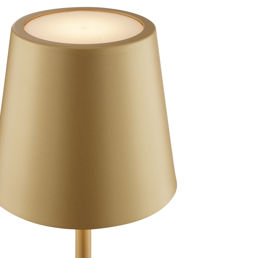 Brilliant - LED затемнювана акумуляторна сенсорна зовнішня настільна лампа ELORA LED/2,5W/5V 2700K 2600 mAh IP44 золота