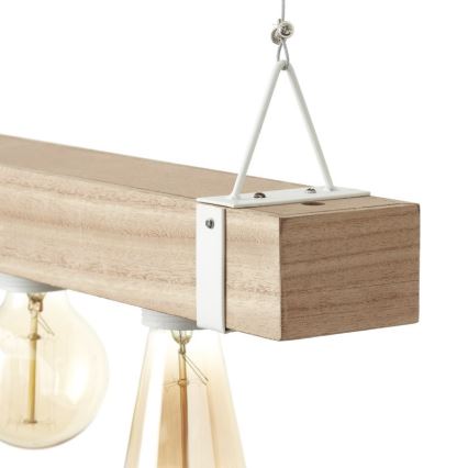 Brilliant - Люстра на мотузці WHITEWOOD 5xE27/30W/230V
