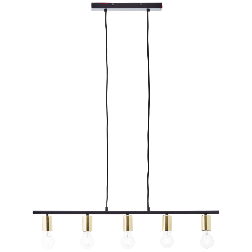 Brilliant - Люстра на тросі KERRY 5xE27/40W/230V чорна/латунна