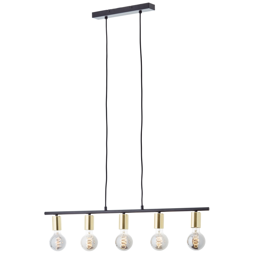 Brilliant - Люстра на тросі KERRY 5xE27/40W/230V чорна/латунна