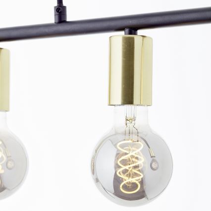 Brilliant - Люстра на тросі KERRY 5xE27/40W/230V чорна/латунна