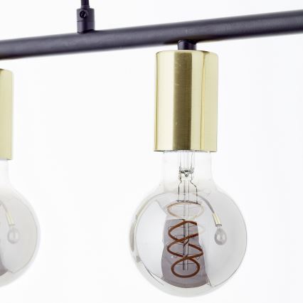 Brilliant - Люстра на тросі KERRY 5xE27/40W/230V чорна/латунна