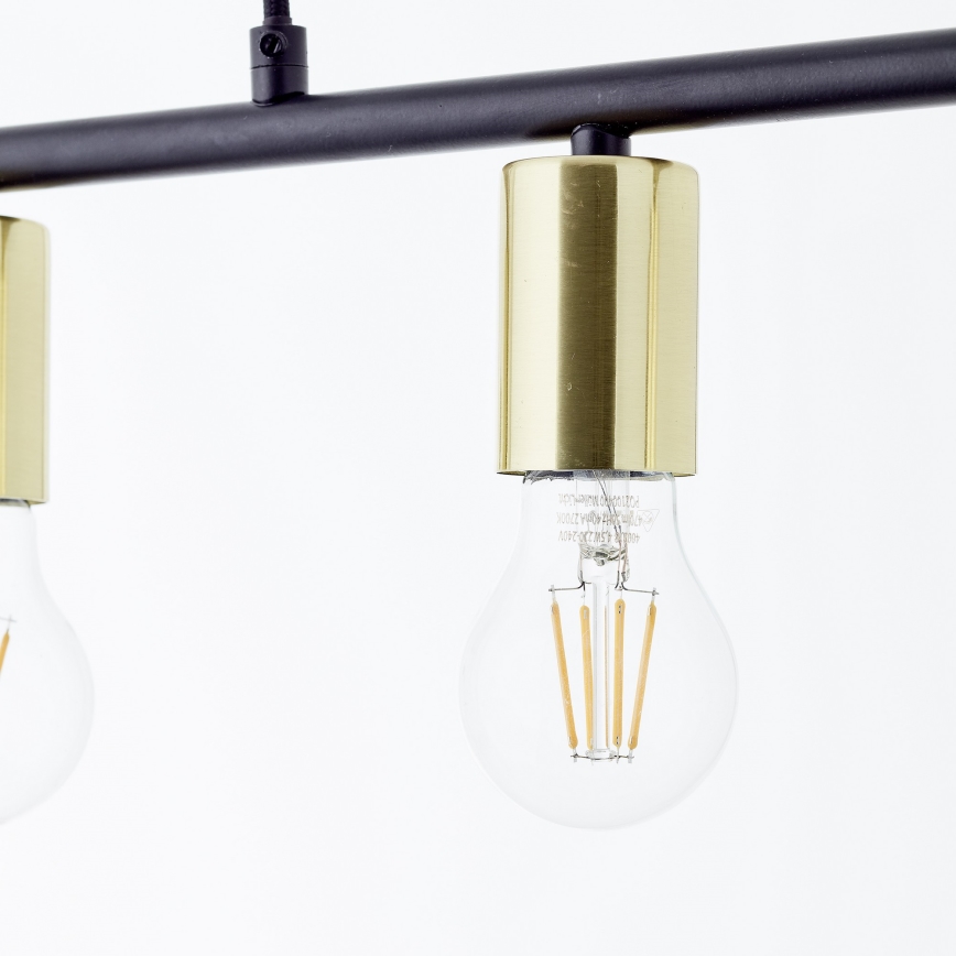 Brilliant - Люстра на тросі KERRY 5xE27/40W/230V чорна/латунна