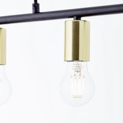 Brilliant - Люстра на тросі KERRY 5xE27/40W/230V чорна/латунна