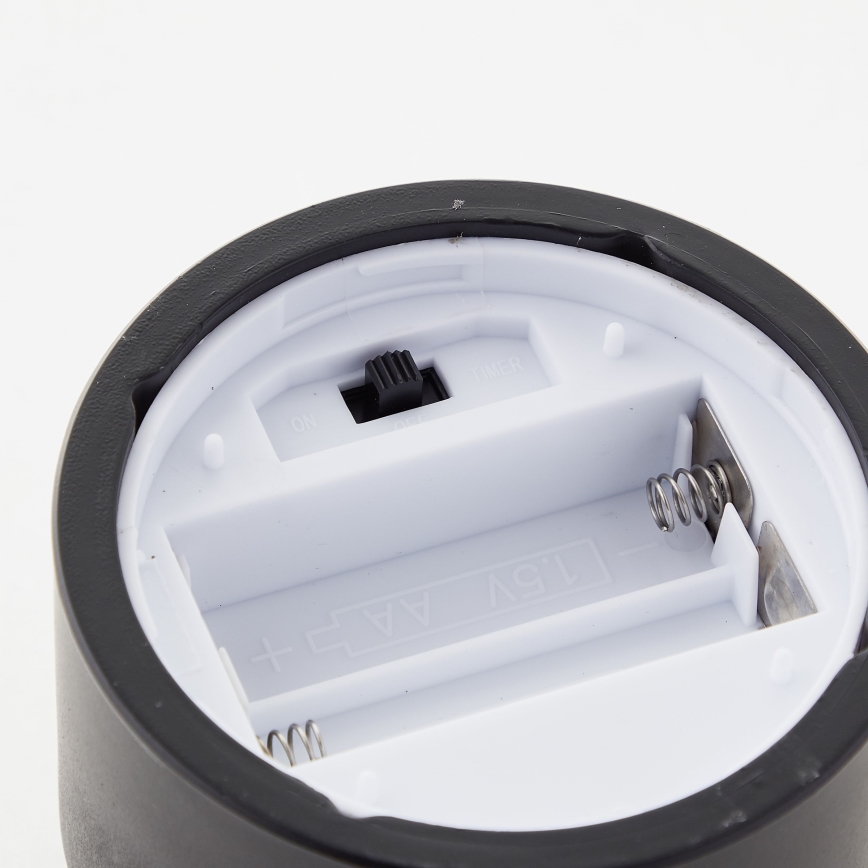 Brilliant - Набір 3x LED-свічок BOUGIE LED/2xAA IP44 чорні/димчасті