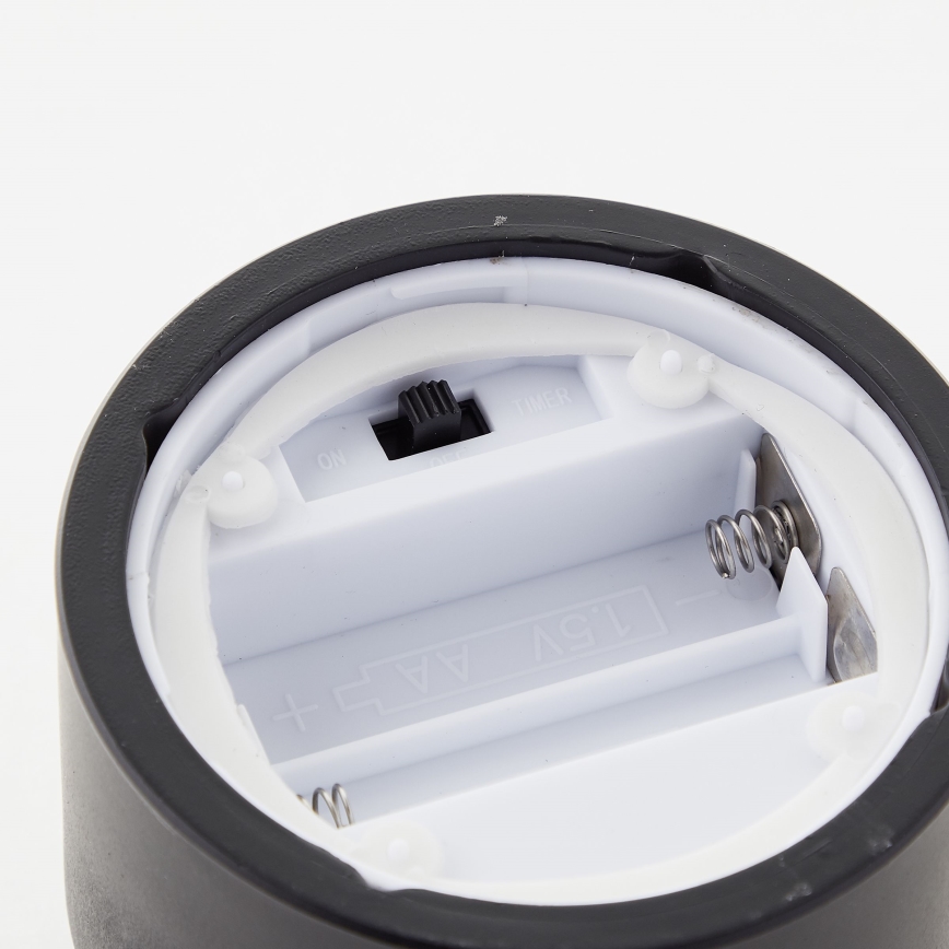 Brilliant - Набір 3x LED-свічок BOUGIE LED/2xAA IP44 чорні/димчасті