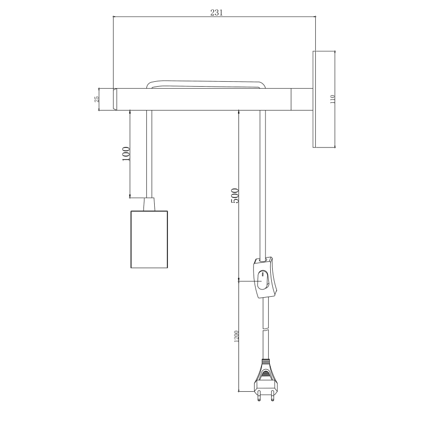 Brilliant - Настенная лампа JARBO 1xE27/60W/230V