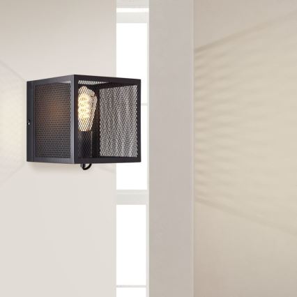 Brilliant - Настенный светильник MAZE 1xE27/40W/230V черный