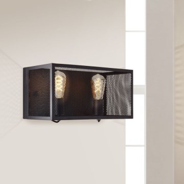 Brilliant - Настенный светильник MAZE 2xE27/40W/230V черный