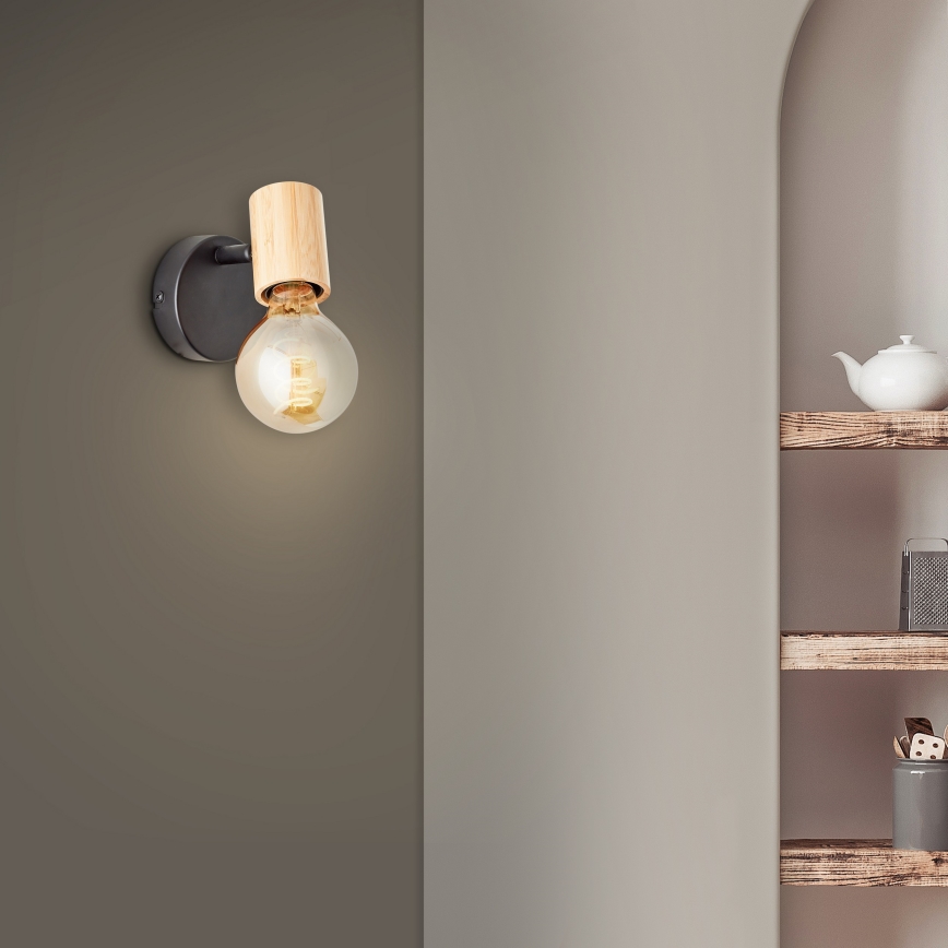 Brilliant - Настенный точечный светильник KERRY 1xE27/40W/230V бамбук