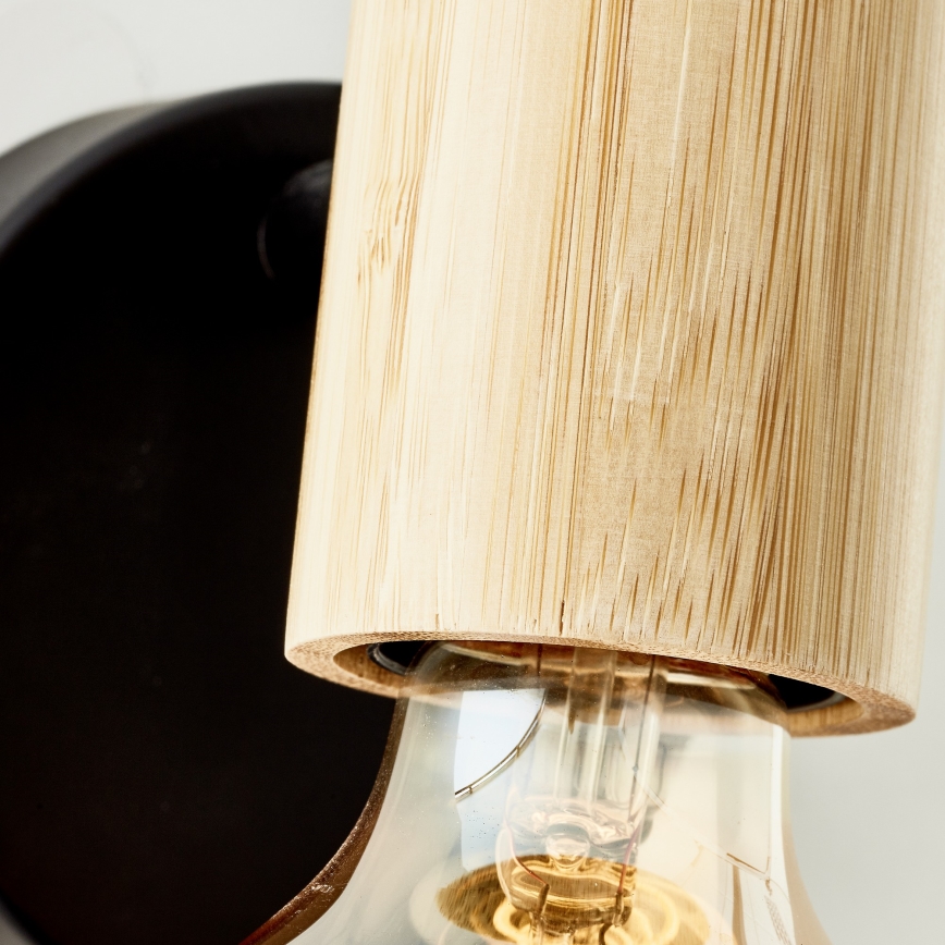 Brilliant - Настенный точечный светильник KERRY 1xE27/40W/230V бамбук