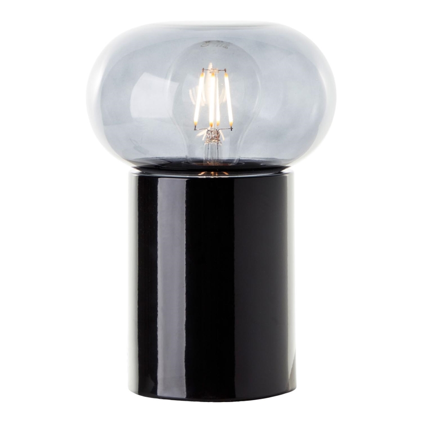 Brilliant - Настільна лампа KNUT 1xE27/25W/230V чорний/прозорий